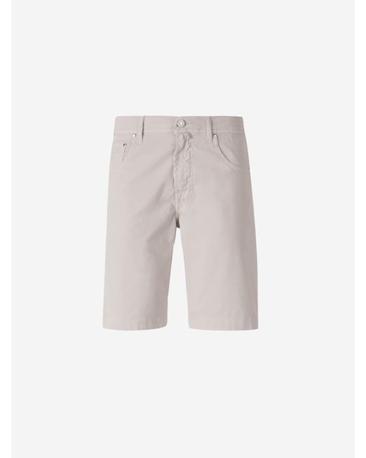 Jacob Cohen White Nicolas Cotton Bermuda Shorts for men