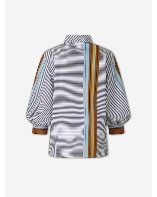 Blusa Belkis Silvia Tcherassi de color Blue
