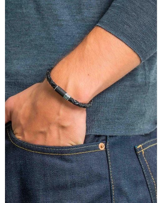 Tateossian Black Carbon Pop Bracelet for men