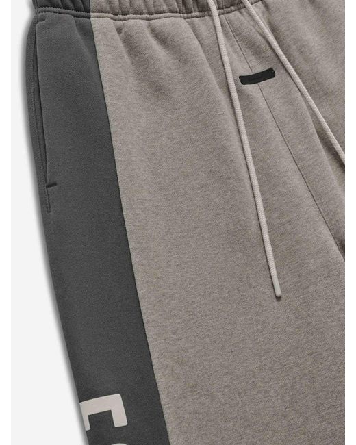 Fear Of God Gray Sporty Bermuda Shorts With Panels for men