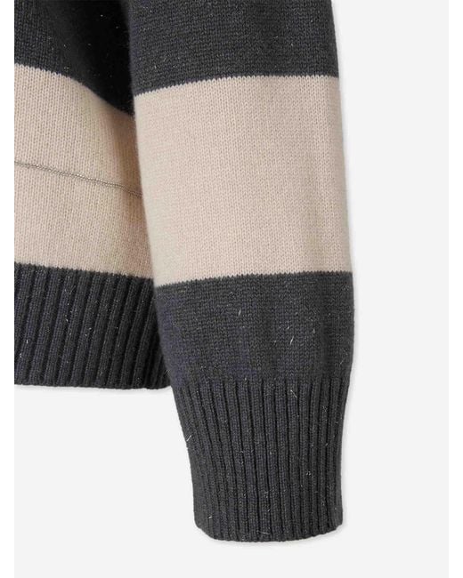Peserico Black Ribbed Knit Cardigan