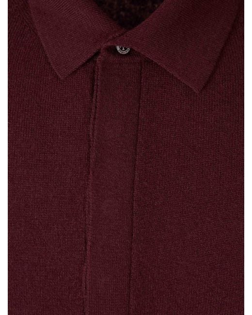 Canali Red Polo Neck Sweater for men