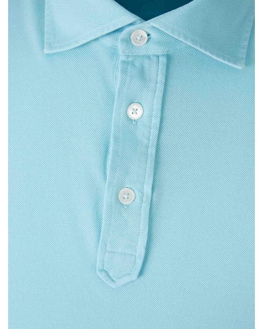 Santa Eulalia Blue Polo Piqué Cotton for men