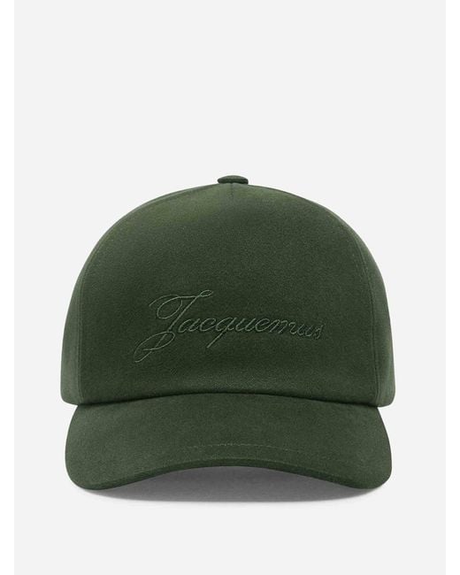 Jacquemus Green Cap Logo Cotton for men
