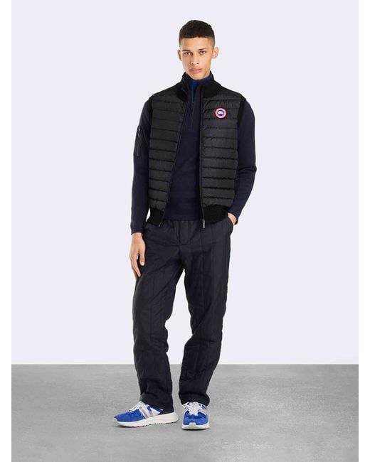 Canada Goose Black Hybridge Knitted Sweater Vest for men
