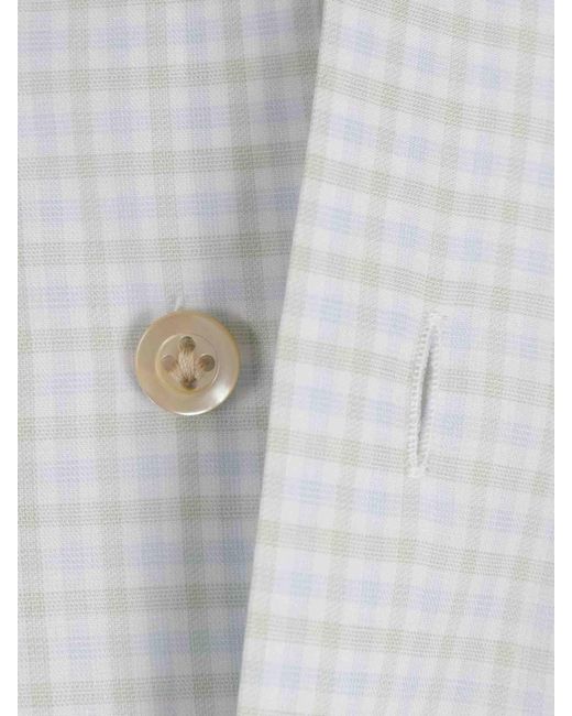 Santa Eulalia White Classic Plaid Shirt