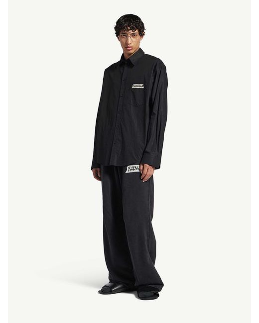 Balenciaga Blue Shirt Masking Tape for men