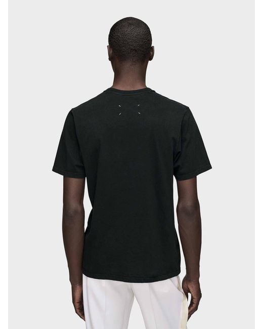 Maison Margiela Black Round Neck T-Shirt for men