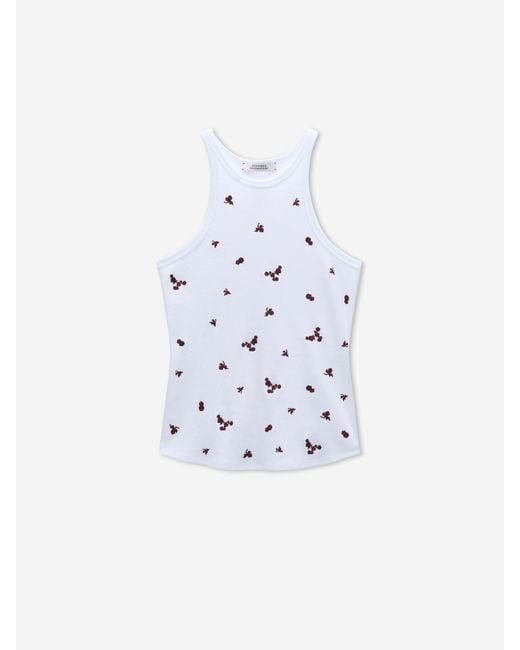 Dorothee Schumacher White Ribbed Tank Top