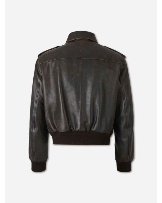 Jil Sander Black Leather Jacket for men
