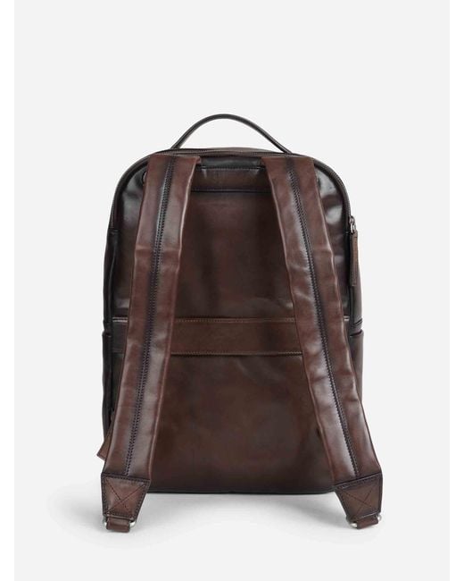 Officine Creative Brown Leather Backpack for men