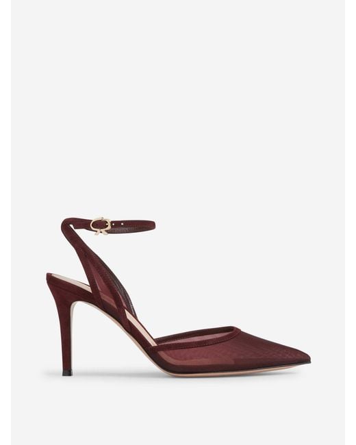 Gianvito Rossi Red Dorotea D'orsay 85 Heeled Shoes