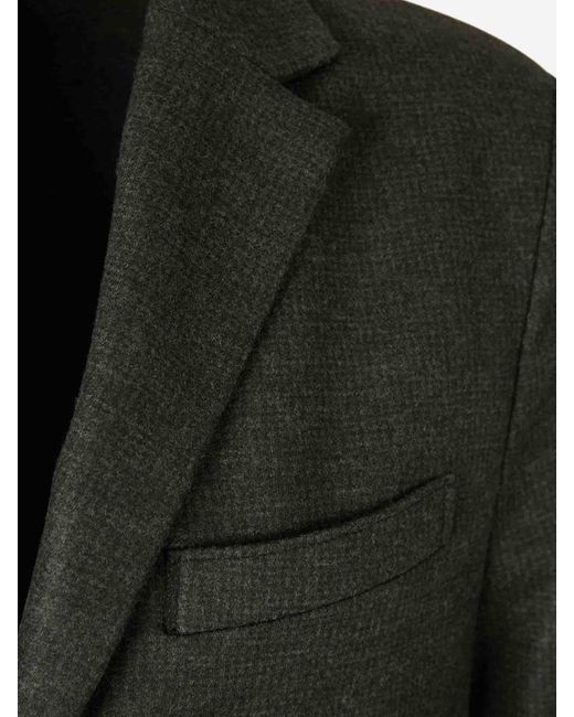 Americana Recta Lana Harris Wharf London de hombre de color Black