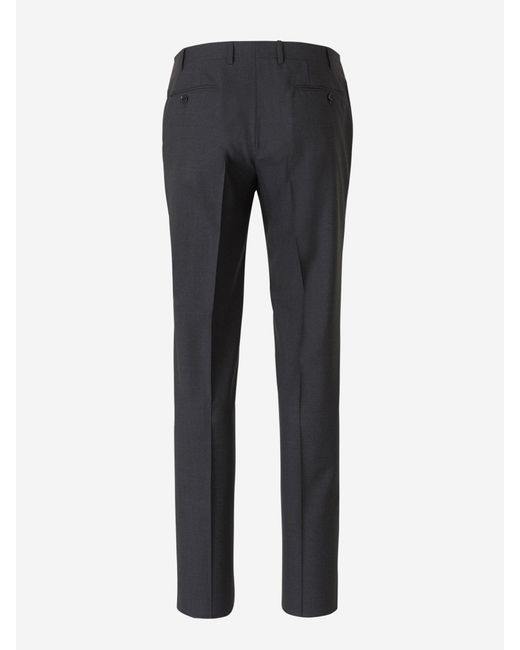Canali Gray Formal Wool Trousers for men