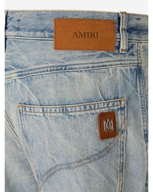 Amiri Blue Wide Straight Jeans for men