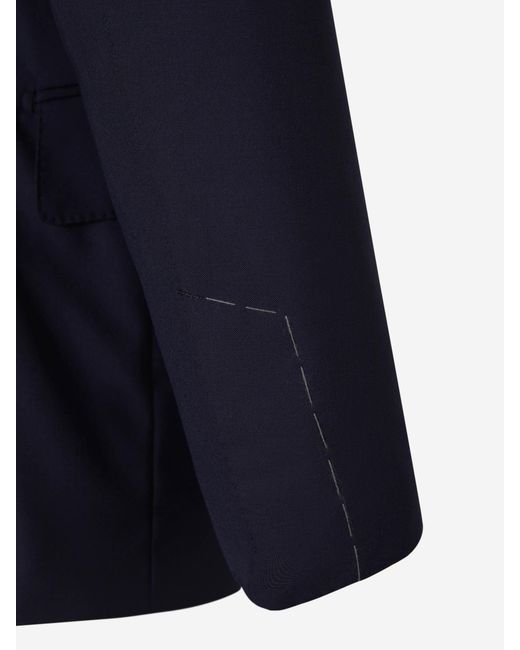 Tom Ford Blue Plain Wool Suit for men