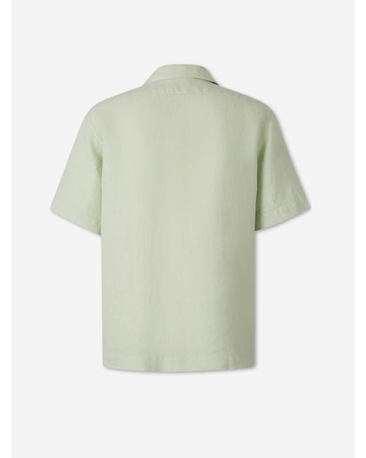 Santa Eulalia Green Short Sleeve Linen Shirt for men
