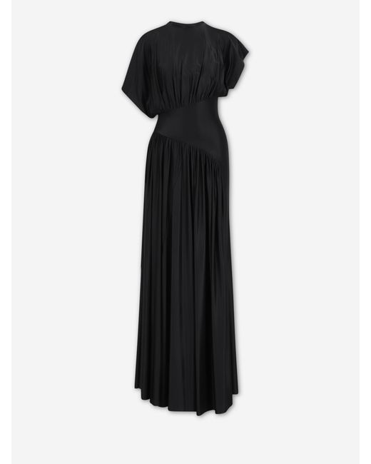 Rabanne Black Drapejat Maxi Dress