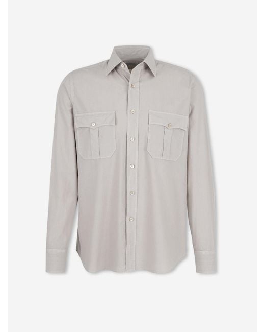 Santa Eulalia White Plain Shirt for men