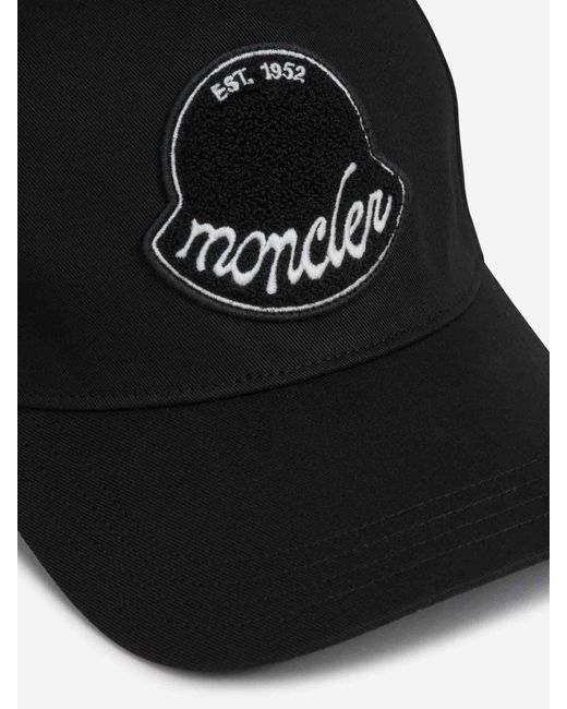 Moncler Mütze Logo Patch in Black für Herren