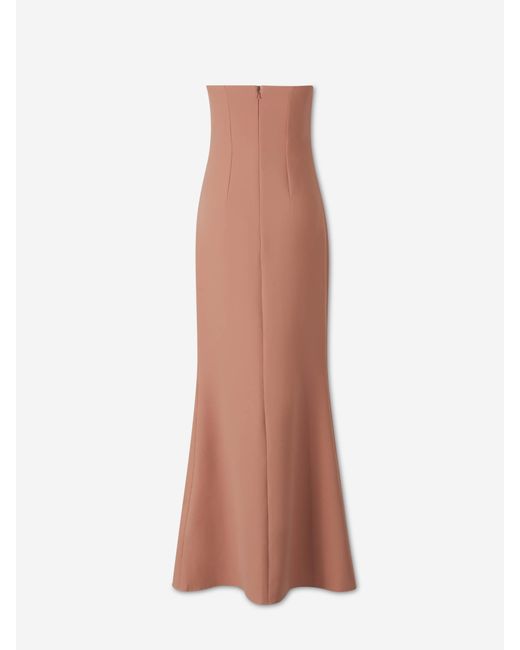 Safiyaa White Maxi Strapless Dress