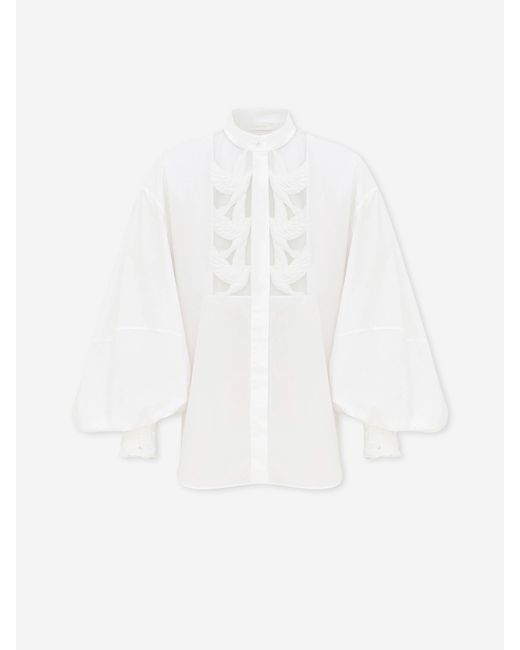 Zimmermann White Moon Applique Blouse