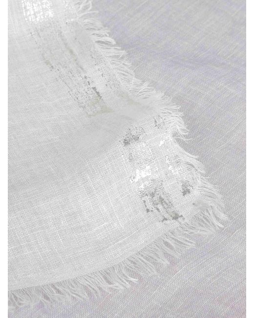 CASHÀ White Iris Scarf