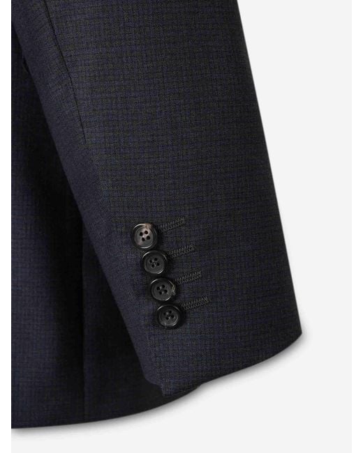 Canali Blue Straight Wool Suit for men