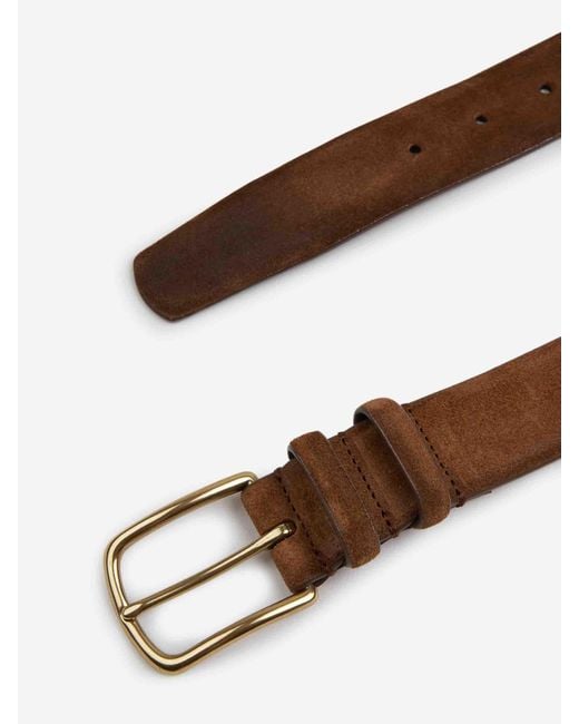 Officine Creative Brown Oc Strip Belt for men