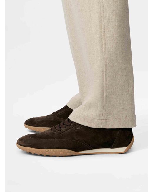 Tod's Brown Suede Sneakers for men