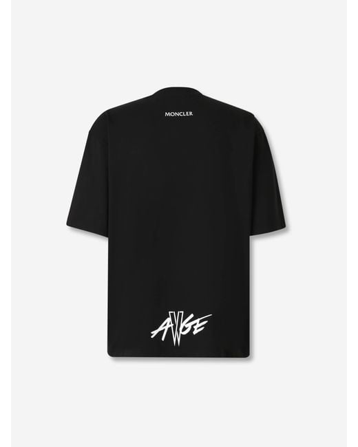 Moncler x A$AP ROCKY Black Round Neck T-Shirt for men