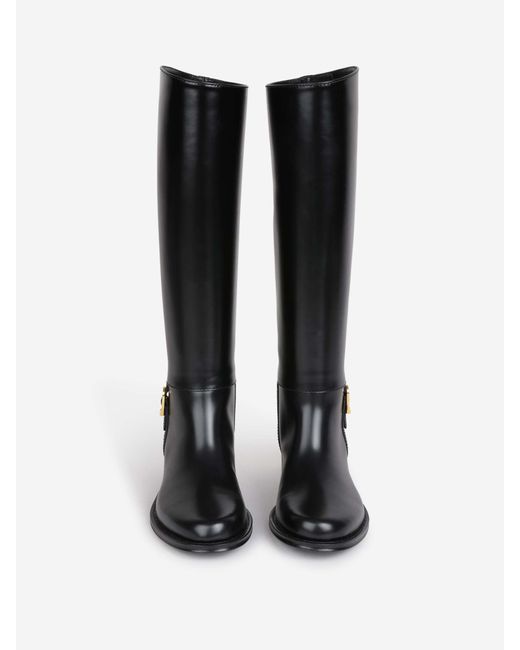 Saint Laurent Black Julia Flat Boots