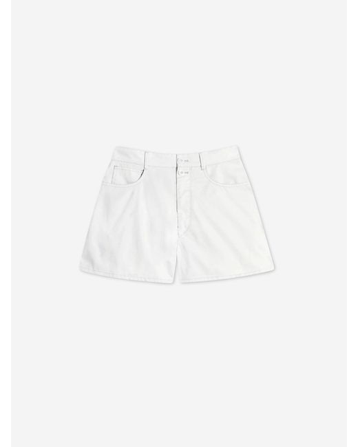 Lemaire White Straight Shorts