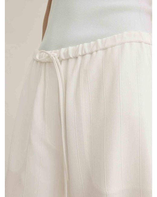 Totême White Wide Leg Trousers