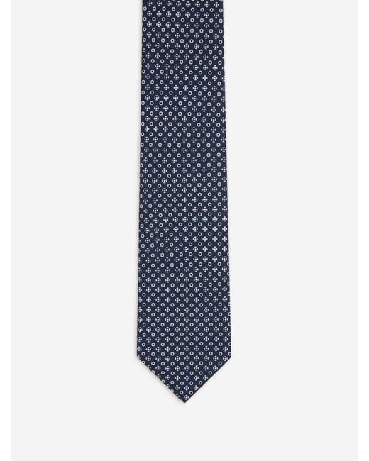 Santa Eulalia Blue Geometric Patterns Tie for men
