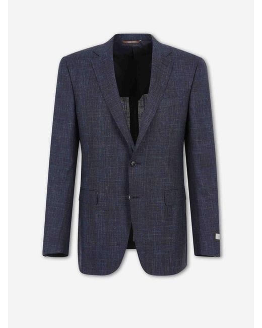 Canali Blue Straight Suit for men