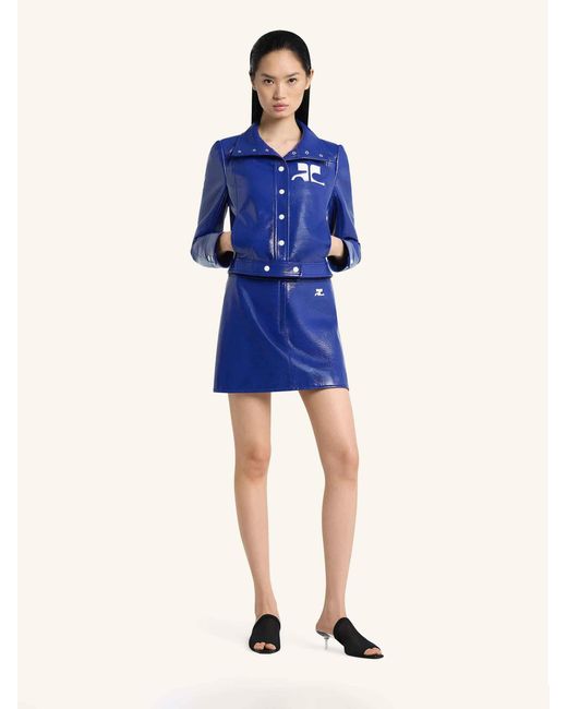 Courreges Blue Vinyl Jacket Reissue