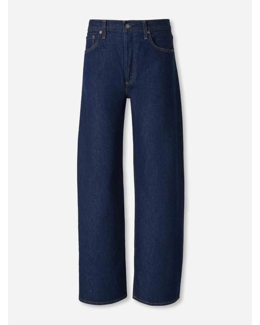 Agolde Blue Straight Cotton Jeans