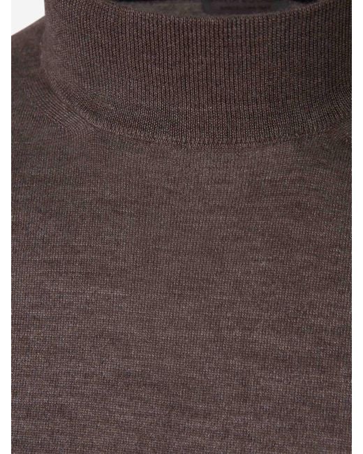 Santa Eulalia Brown Thin Turtleneck Sweater for men