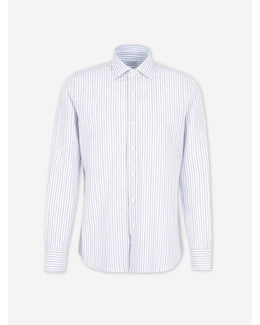 Santa Eulalia White Striped Shirt for men