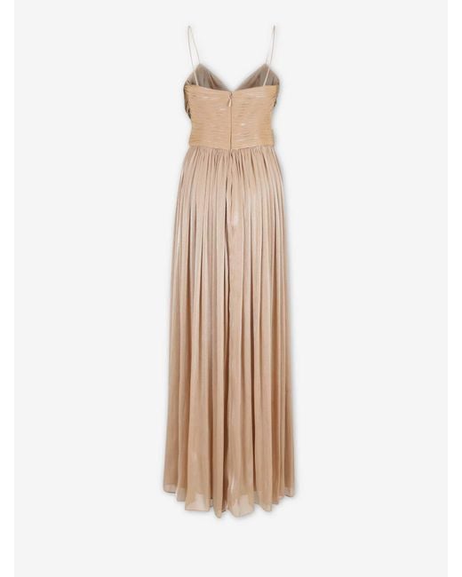 Costarellos Natural Mermaid Maxi Dress