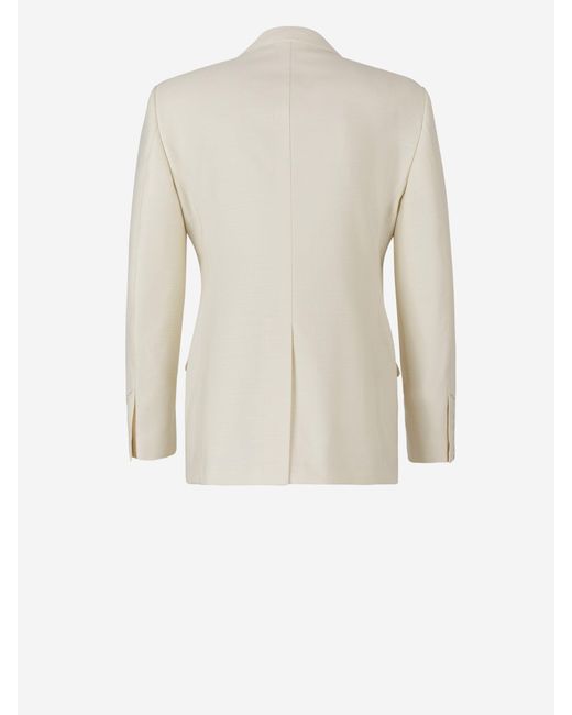 Tom Ford White Plain Wool Suit for men