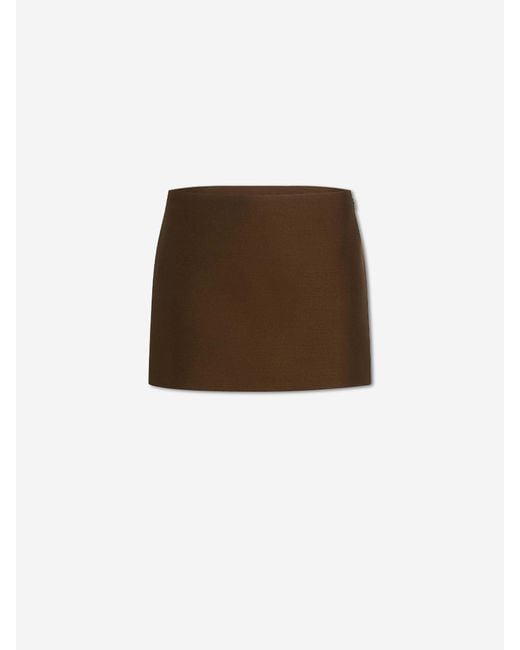 Khaite Natural Jett Mini Skirt