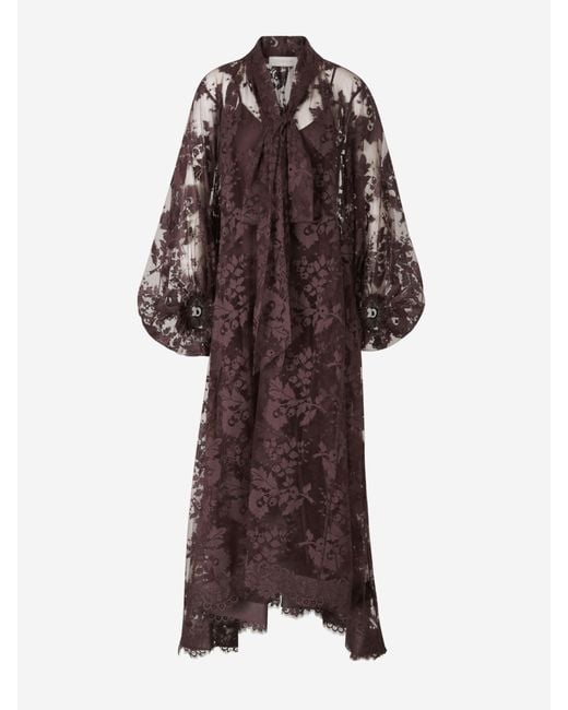 Zimmermann Lace Maxi Dress in Brown