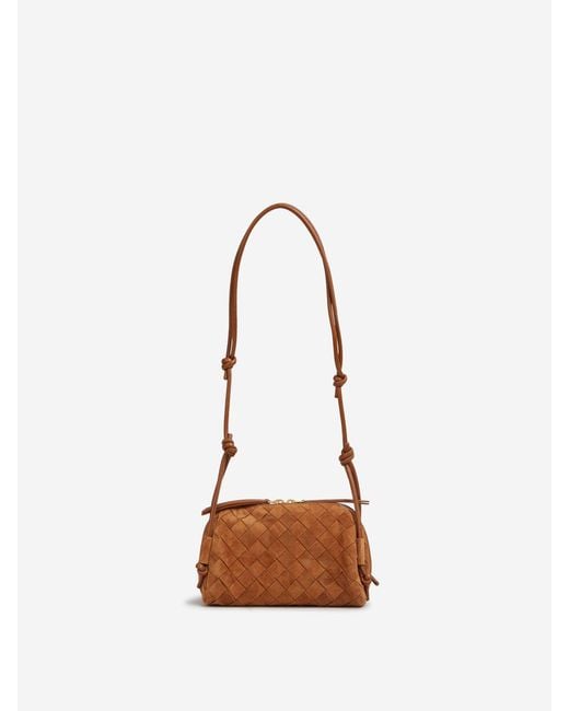 Bottega Veneta White Concert Suede Handbag