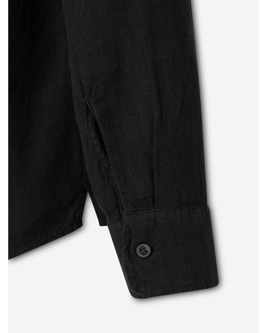 Santa Eulalia Black Linen Shirt for men