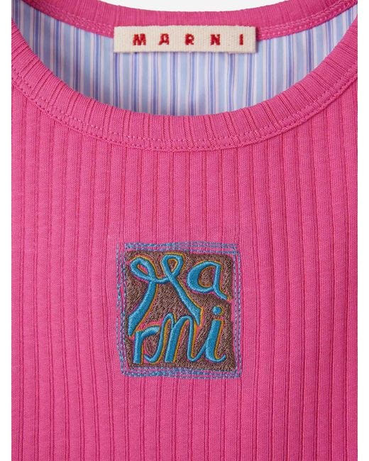 Top Logo Frame Marni de color Pink