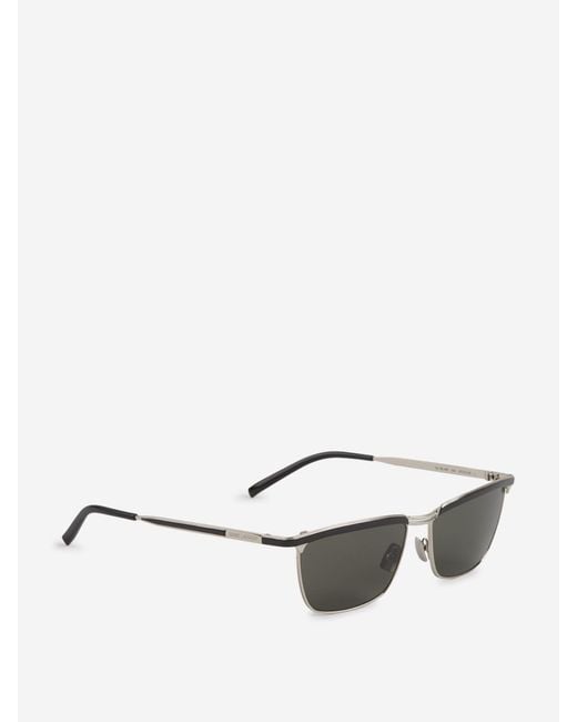 Saint Laurent Gray Square Sunglasses for men