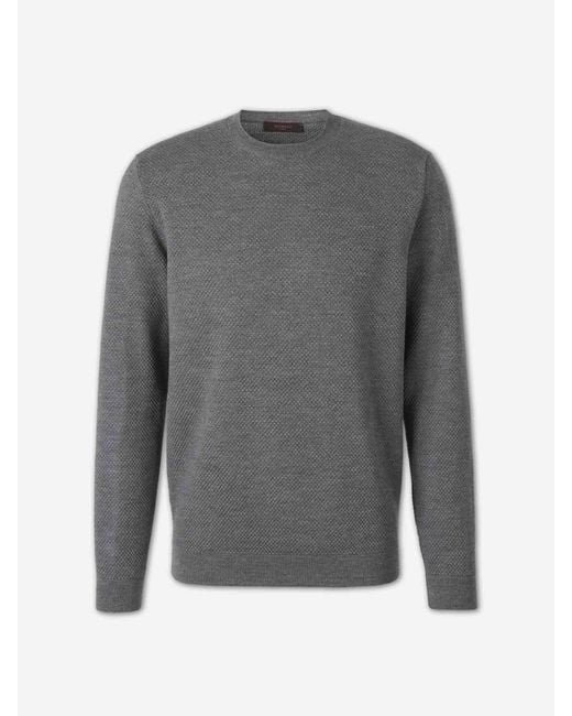 Pull À Col Rond Zanone pour homme en coloris Gray