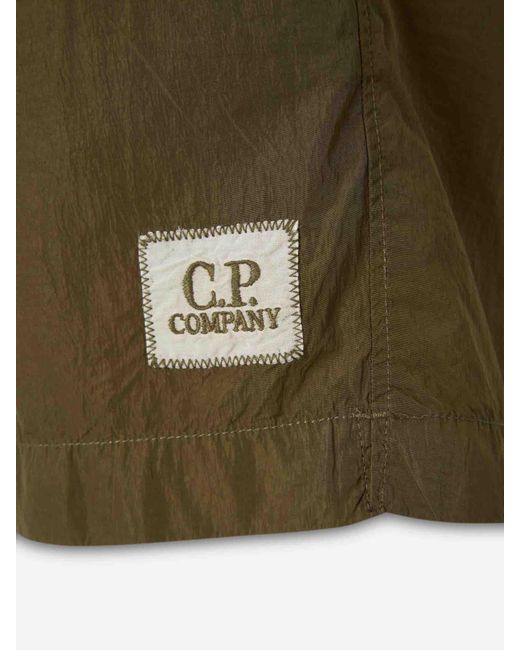 C P Company Green Plain Swimsuit for men
